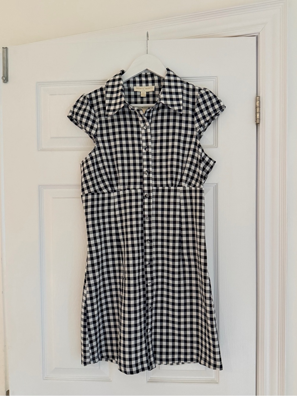 Thirty/Thirty LA Y2K Gingham Button Front Dress Size S/P